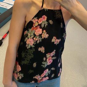 Floral halter top